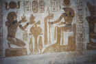 Relief painting inside the Great temple of Ramses II