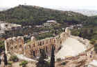 Looking down from the Acropolis, the Athenian port Piraeus in the distance