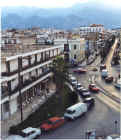 View of the modern town from the hotel room