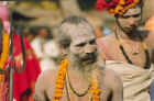 A naga sadhu at the Maha Kumbh Mela, 2001