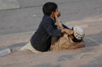 Outside the Jama Masjid mosque