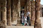 Outside the first mosque built in India (1193), the Might of Islam mosque