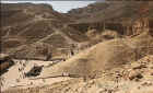 Tutankhamen's tomb (lower left) in the Valley of the Kings, western Thebes, Egypt.